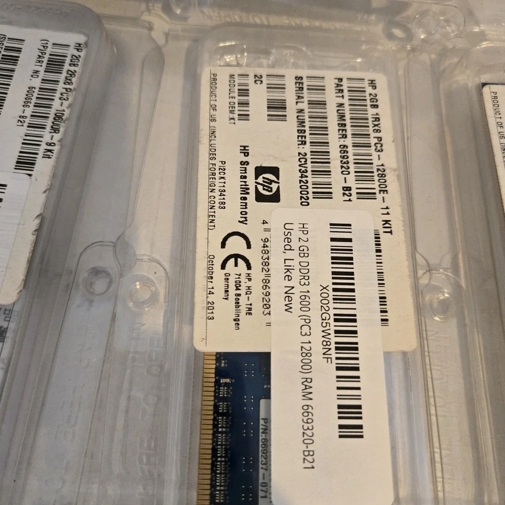 14 Used Mixed Lot HP 2GB 500656-b21‎ DDR-400MHz Dual Rank Memory Module See Pics